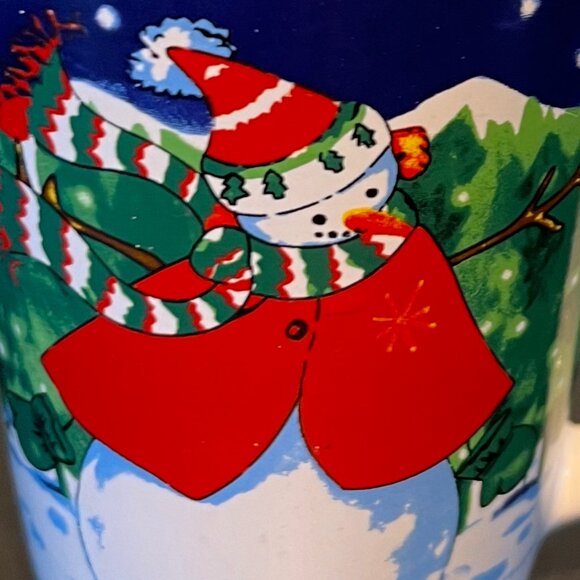 Lot of 3 Snowmen and Santa Claus  Winter Ceramic Mugs - Picture 4 of 14